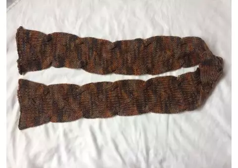 Hand knit scarf